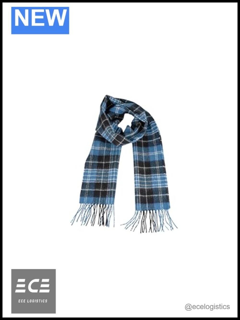 100% Lambswool Scottish Tartan Plaid Scarf 59in Long Winter Wrap